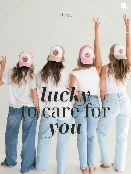 Pure Skin and Aesthetics community and patient care social media post