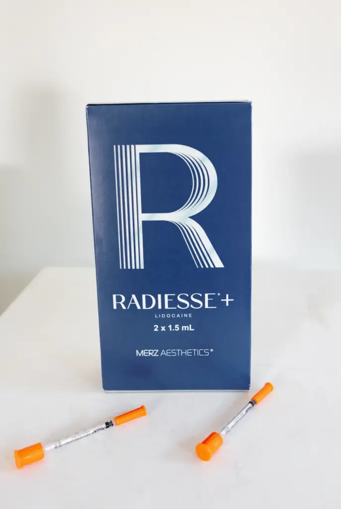 Radiesse dermal filler treatment for facial contouring and collagen stimulation
